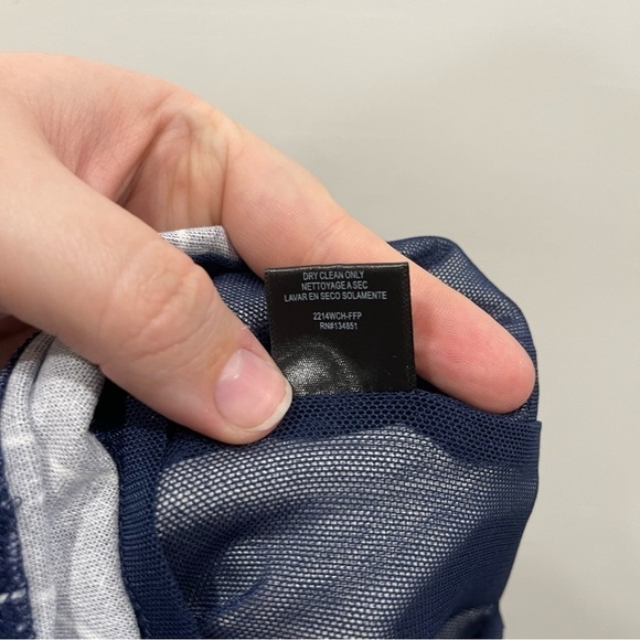 WAYF Pisa High Waist Navy Striped Crop Pants in Navy Medium - Picture 8 of 8